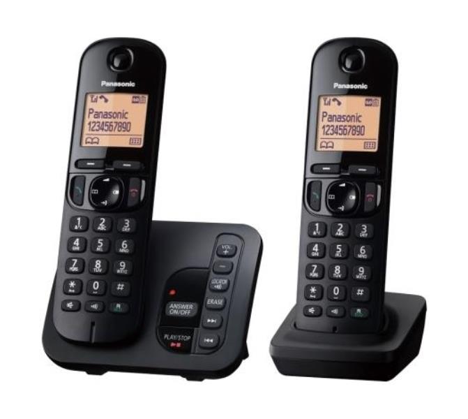 Panasonic KX-TGC222EB Telephones - 1.6 Inches - Black