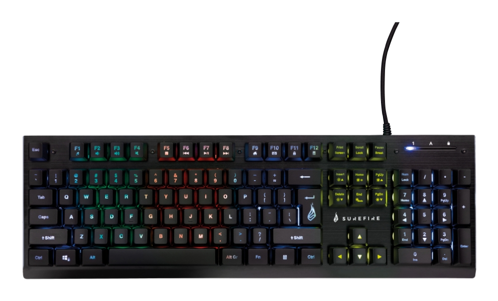Verbatim SureFire KingPin X2 Multimedia Metal RGB Gaming Keyboard